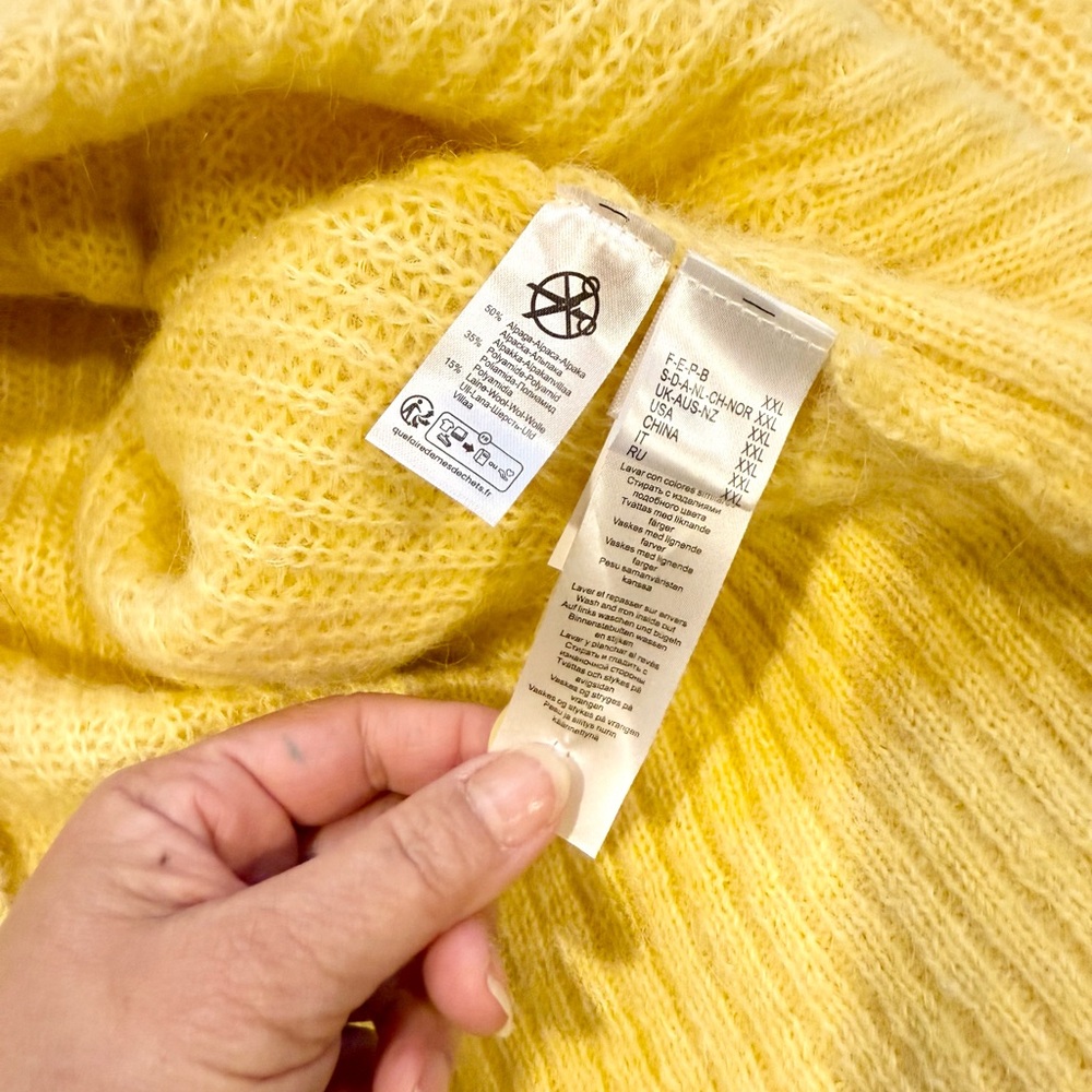 Yellow Women's Cardigan Sweater - Picture 4 of 7